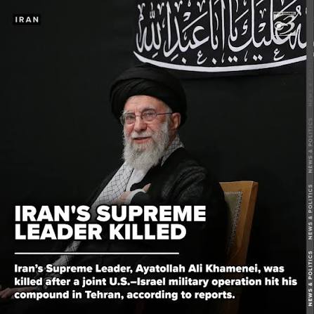 News report of the killing of Ayatollah Ali Khamenei, Supreme Leader of Iran